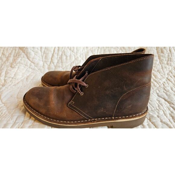 Clarks Bushacre 2 Chukka Boot - Beeswax Leather, Mens‎ 7M Womens 8.5M EU 39.5 - Picture 1 of 6